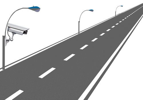 streetlightHub architettura hw: strada con videocamera